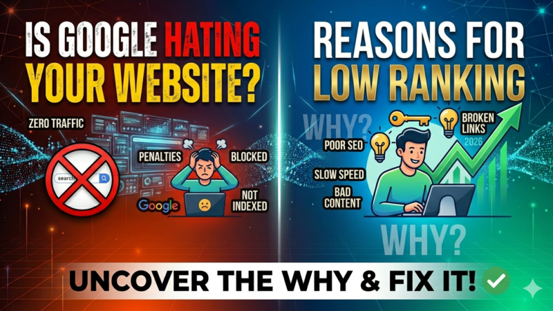 Does Google Hates Your Website? Why You Are Not Getting Higher Ranking On Google?